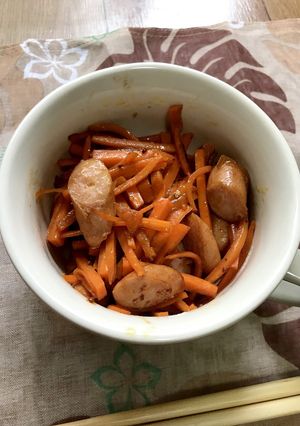 にんじんとソーセージの炒め物♪-レシピのメイン写真