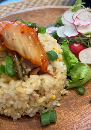 炊飯器⌘豚バラネギ塩チャーハン-レシピのメイン写真