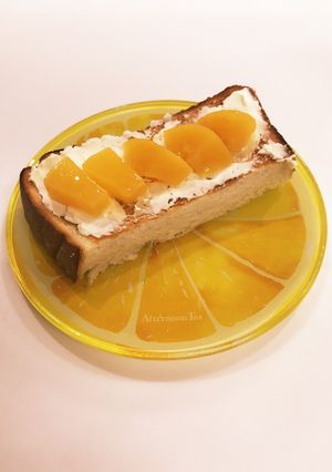 ❁桃の缶詰とクリチのトースト❁-レシピのメイン写真