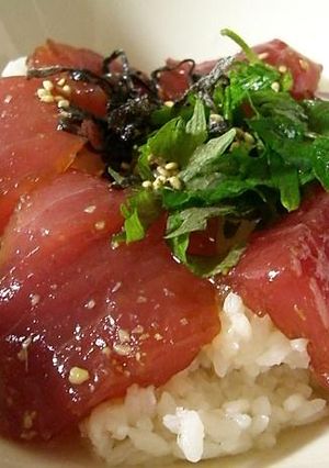 まぐろの漬け丼~こぶ茶漬け~-レシピのメイン写真