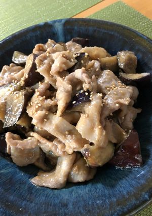 ご飯が進む！豚バラと茄子の味噌炒め♪-レシピのメイン写真