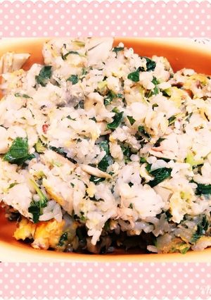 モロヘイヤ×舞茸の卵ふんわりチャーハン♪-レシピのメイン写真