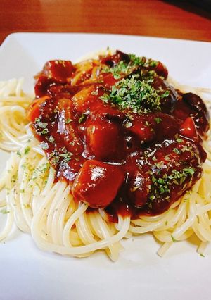 レトルトカレーパスタ-レシピのメイン写真