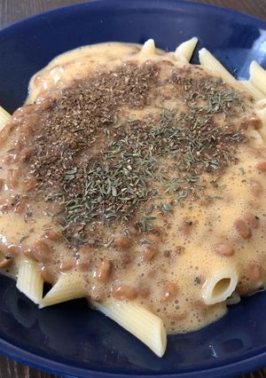 12分で作れるペンネ納豆コリアンダー風味-レシピのメイン写真