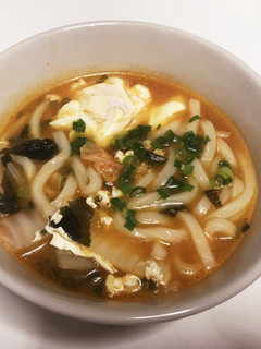キムチの素でキムチうどん-レシピのメイン写真