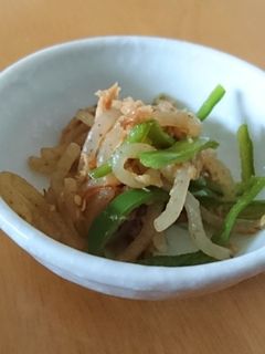 ピーマンとツナとこんにゃくのきんぴら-レシピのメイン写真