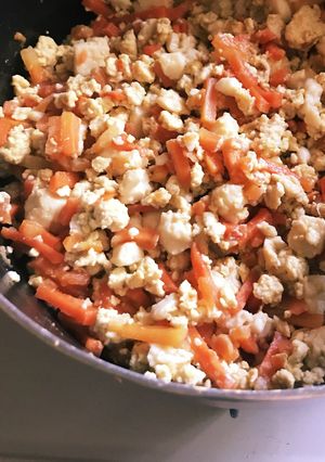 祖母直伝！豆腐とにんじんの卵とじ-レシピのメイン写真