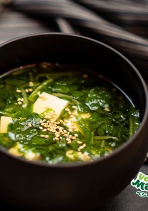 ほうれん草のごま味噌汁-レシピのメイン写真
