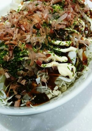 超ズボラ☆キャベツのお好み焼き風☆-レシピのメイン写真