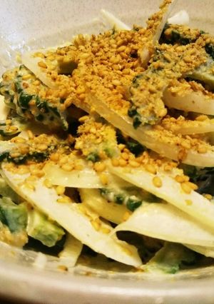 残暑に！ゴーヤと玉葱の胡麻マヨサラダ-レシピのメイン写真