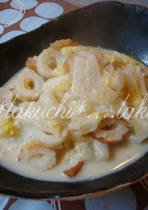 白菜とちくわの味噌ミルク煮込み-レシピのメイン写真