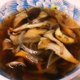 ナス、玉ネギ、舞茸で素麺の野菜つけ汁