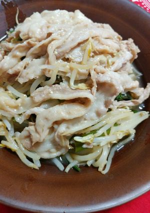 ☆豚しゃぶ野菜のガリバタポン酢蒸し☆-レシピのメイン写真