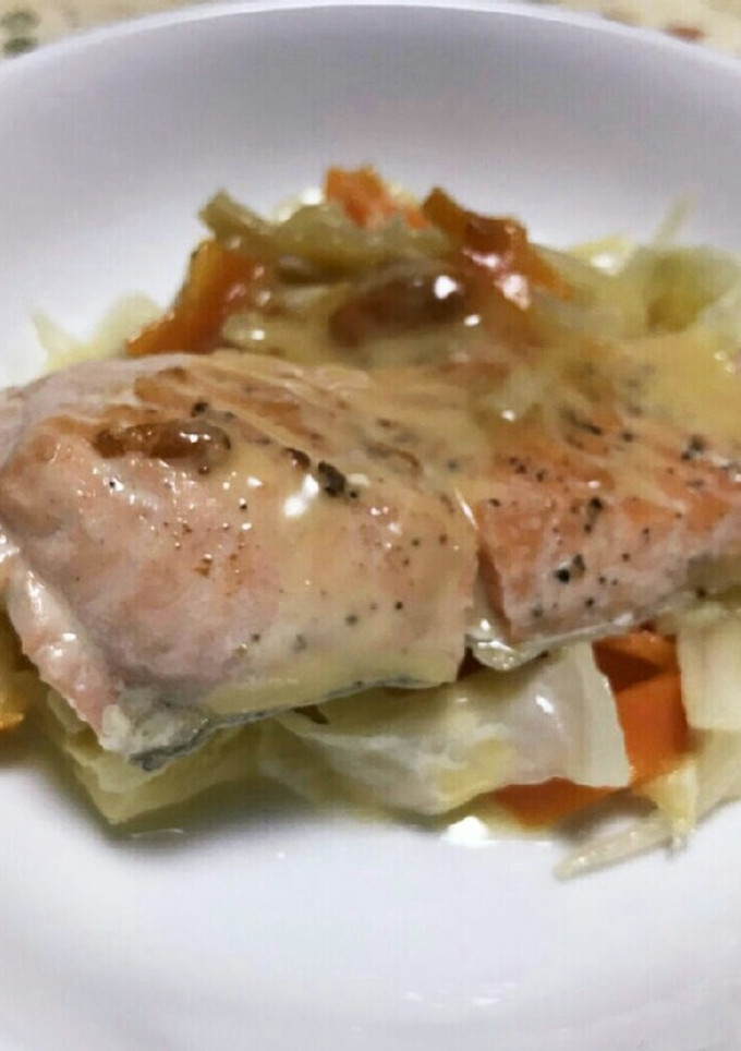 フライパンで鮭のちゃんちゃん焼き風-レシピのメイン写真