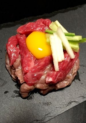 牛と馬のユッケ風 犬ご飯-レシピのメイン写真