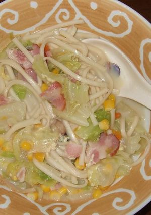 おいしい！簡単！豆乳味噌うどん♪-レシピのメイン写真