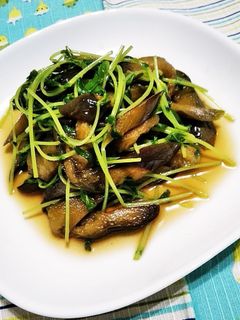 ナスと豆苗の炒め煮-レシピのメイン写真