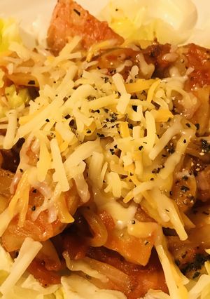 シンプル☆薄切りポテトのトマトソース炒め-レシピのメイン写真