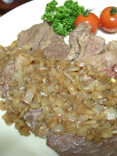 ビーフステーキ・オニオンソースがけ-レシピのメイン写真