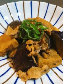 豚こまと茄子と厚揚げ味噌炒め-レシピのメイン写真