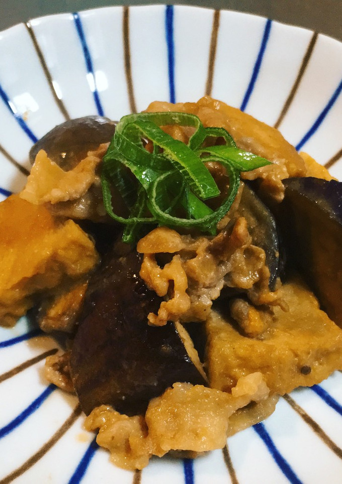 豚こまと茄子と厚揚げ味噌炒め-レシピのメイン写真