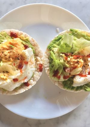 ヘルシー！ライスケーキでお手軽健康朝ご飯-レシピのメイン写真