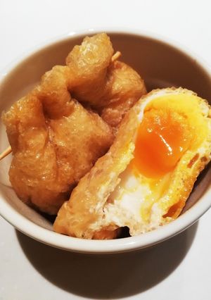 黄金比☆じゅわっとたまご巾着煮！-レシピのメイン写真