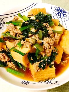 厚揚げが主役!熱々トロトロそぼろ煮-レシピのメイン写真