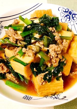 厚揚げが主役!熱々トロトロそぼろ煮-レシピのメイン写真