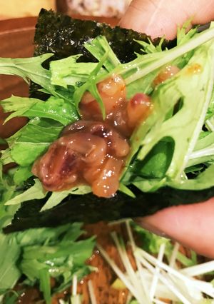 旨味ガツーン！韓国のりのいかめんたい乗せ-レシピのメイン写真