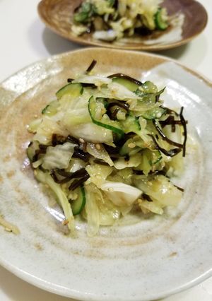胡麻油香る♪キャベツの塩昆布合え♡-レシピのメイン写真