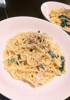 生クリーム不使用！ワンパンでカルボナーラ-レシピのメイン写真