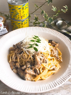 マジウマ!さば缶で柚子味噌クリームパスタ-レシピのメイン写真