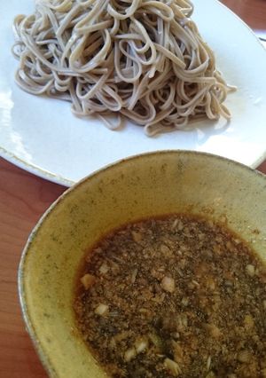 梅とみょうがの旨いつけダレで蕎麦を食う！-レシピのメイン写真