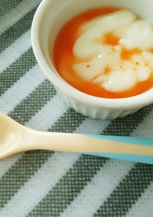 離乳食/10秒で野菜ヨーグルト7ヶ月以降-レシピのメイン写真