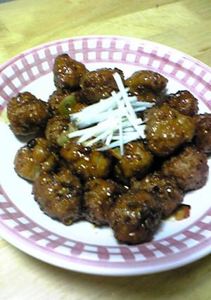 さくっとフワ②♪肉団子の甘酢あんかけ★-レシピのメイン写真
