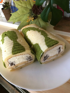 あん&ホイップ 抹茶マーブルロールケーキ-レシピのメイン写真
