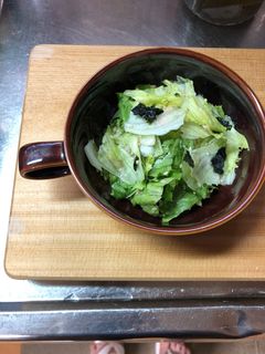 韓国海苔とツナのレタスサラダ-レシピのメイン写真