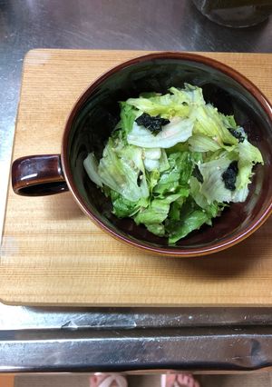 韓国海苔とツナのレタスサラダ-レシピのメイン写真
