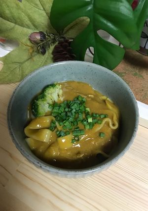 カボチャクリーミーカレーうどん-レシピのメイン写真