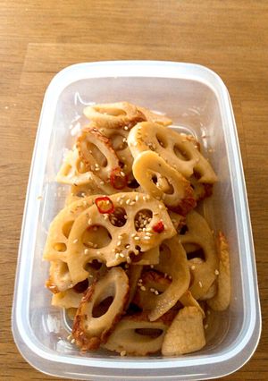 お弁当のおかず♡レンコンとちくわの炒め煮-レシピのメイン写真