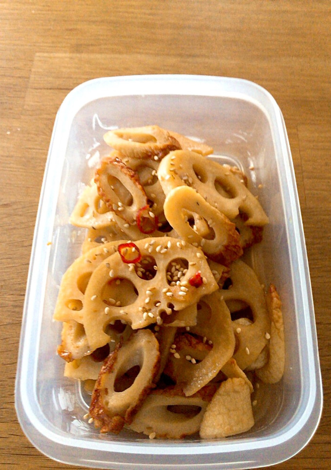お弁当のおかず♡レンコンとちくわの炒め煮-レシピのメイン写真
