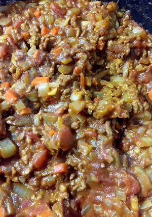時短簡単トマト缶とルーのドライカレー-レシピのメイン写真