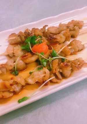 カリカリ鶏皮串焼きの塩ポン酢-レシピのメイン写真