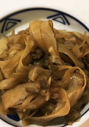 ピーラーごぼうとひき肉のきんぴら-レシピのメイン写真