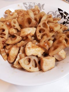 れんこんと鶏ムネ肉の甘辛炒め-レシピのメイン写真
