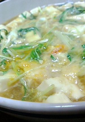 5分で！水菜と豆腐の卵とじ。-レシピのメイン写真