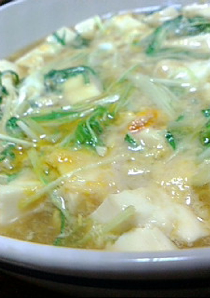 5分で！水菜と豆腐の卵とじ。-レシピのメイン写真