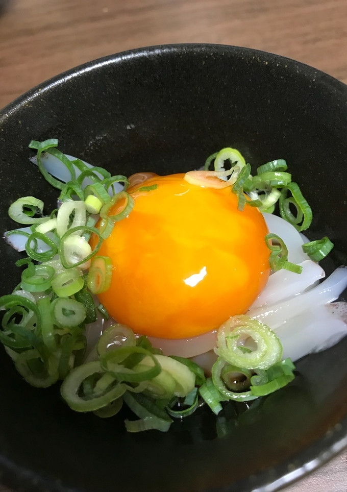 簡単おつまみ！月見イカ刺し☆-レシピのメイン写真