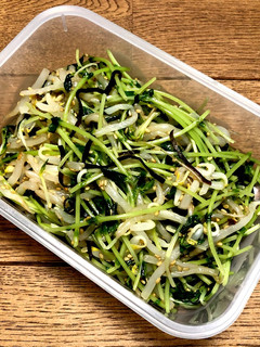 豆苗とモヤシの塩昆布ナムル-レシピのメイン写真